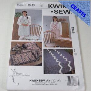 Kwik Sew 1946 Clothing Sewing Pattern NEW UNCUT Home Decor Kitchen Dining
